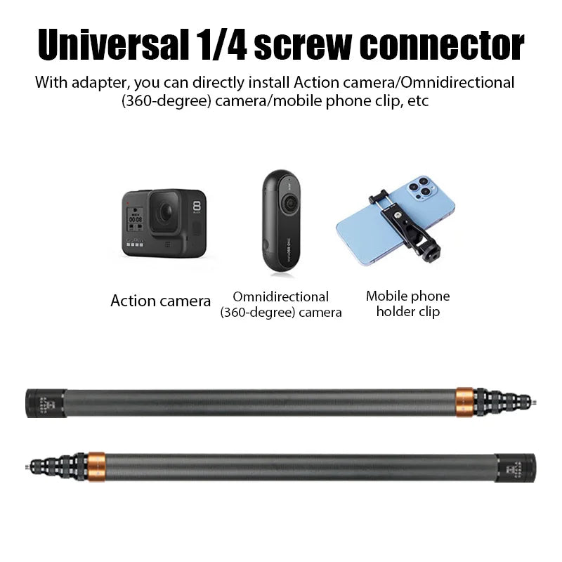 Skorter | 290CM Carbon Fiber Invisible Extended Selfie Stick