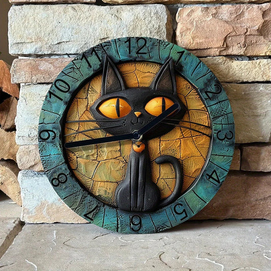 Skorter | CircleDesign - Quiet Aluminum Wall Clock with Cat Design