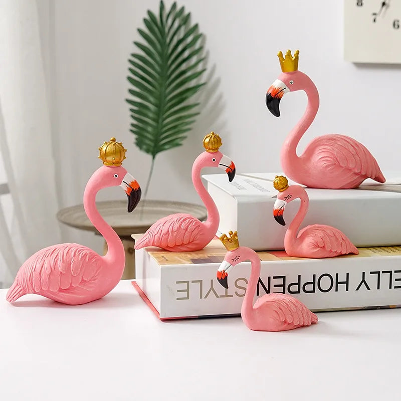 Skorter | Nordic Flamingo Figurine Figure Statue Sculpture Living Room Office Wedding Party Ornaments Home Decor Decoration Accessories