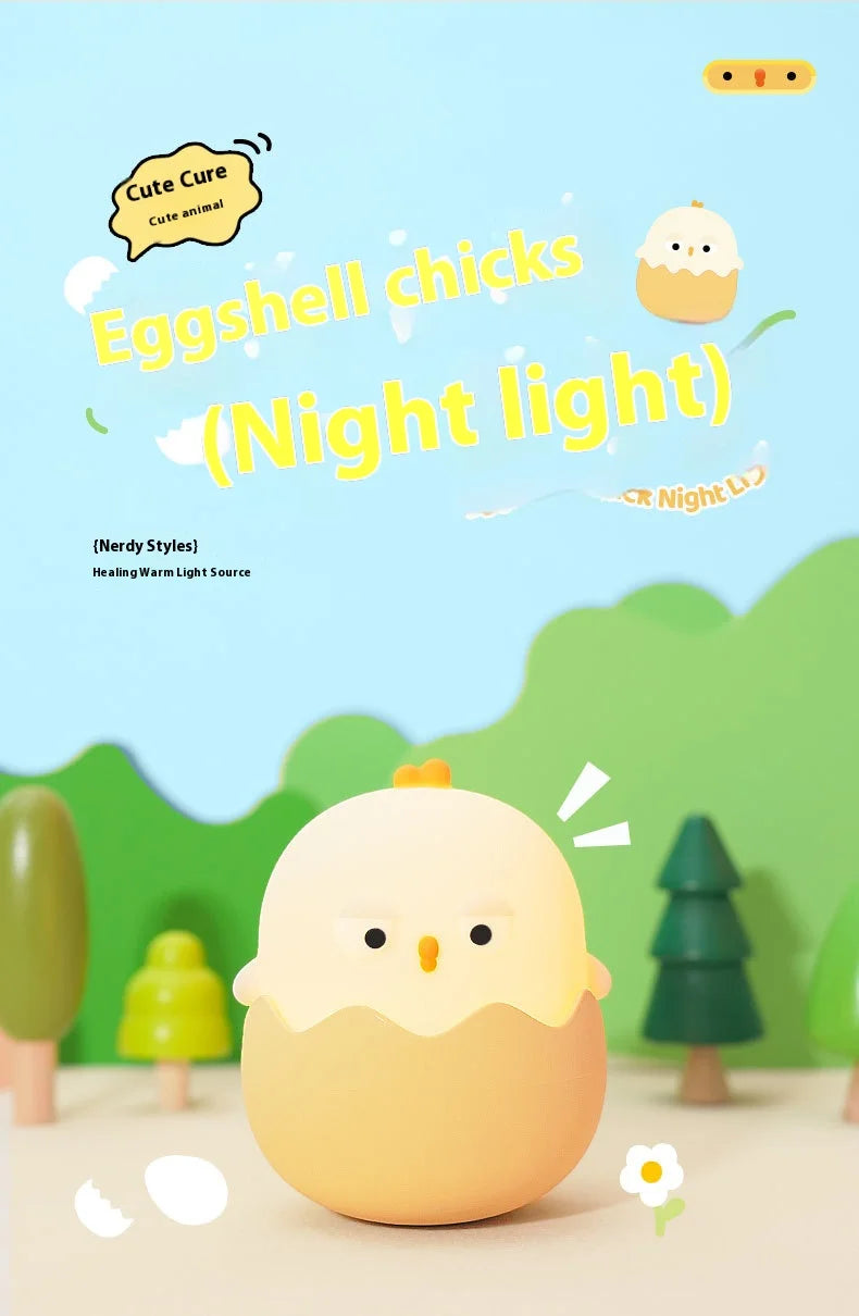 Skorter | Chicken Eggshell Night Light - USB Rechargeable Animal Lamp