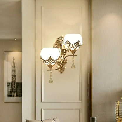 Skorter | CrystalLuxe - LED Wall Lamp Gold Bedroom & Living Room Mood Lighting