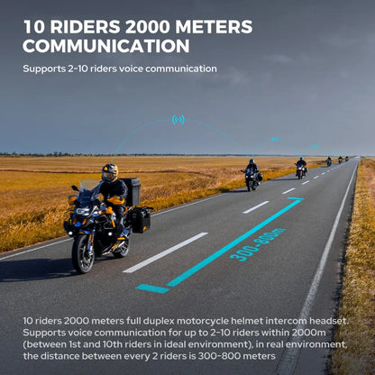 Skorter | Bluetooth Motorcycle Intercom 10 Riders & IP67 Waterproof – RideSync