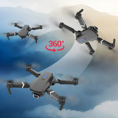 Skorter | E88 Foldable RC Drone – 4K Wide-Angle HD Camera 1080P WiFi FPV Height Hold Quadrotor Helicopter