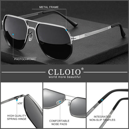 Skorter | Unisex Photochromic Polarized Sunglasses  - Anti-Glare Driving Eyewear