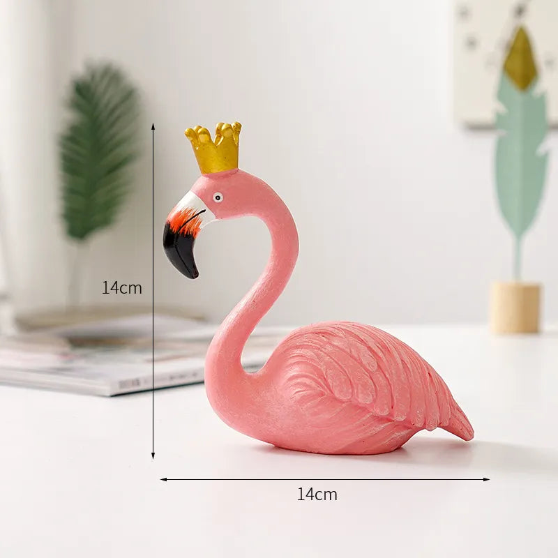 Skorter | Nordic Flamingo Figurine Figure Statue Sculpture Living Room Office Wedding Party Ornaments Home Decor Decoration Accessories