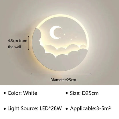 Skorter | Magical LED Wall Lamp – Moon & Stars Night Light