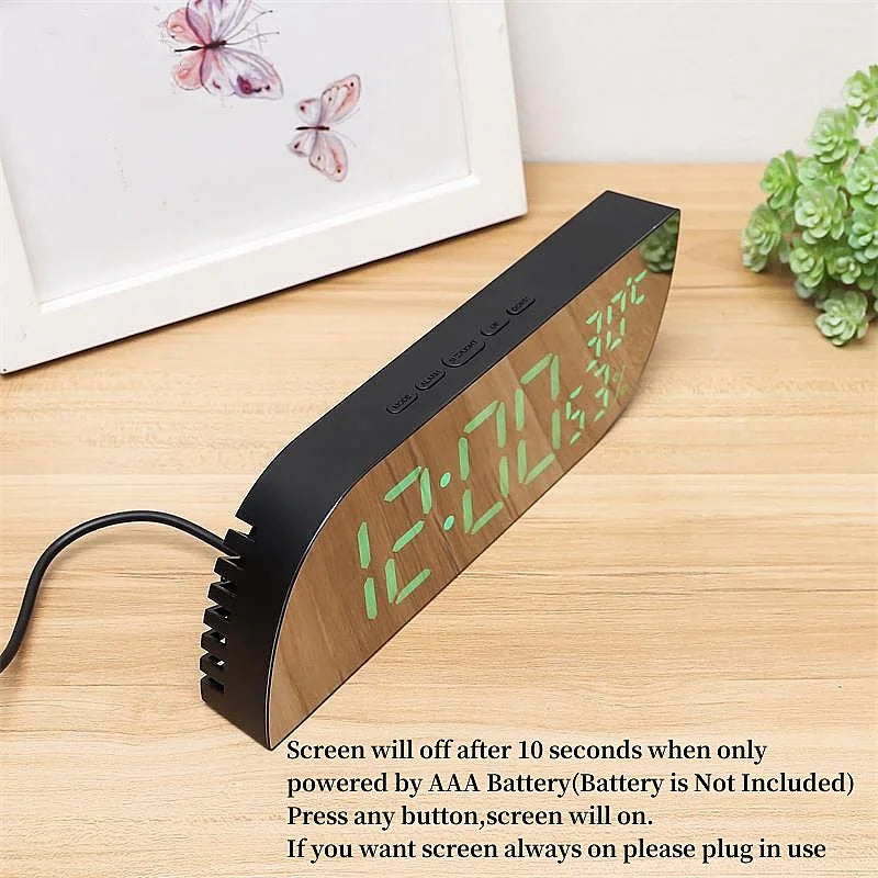 Skorter | LED Digital Alarm Clock with Dual Display & Unlimited Snooze