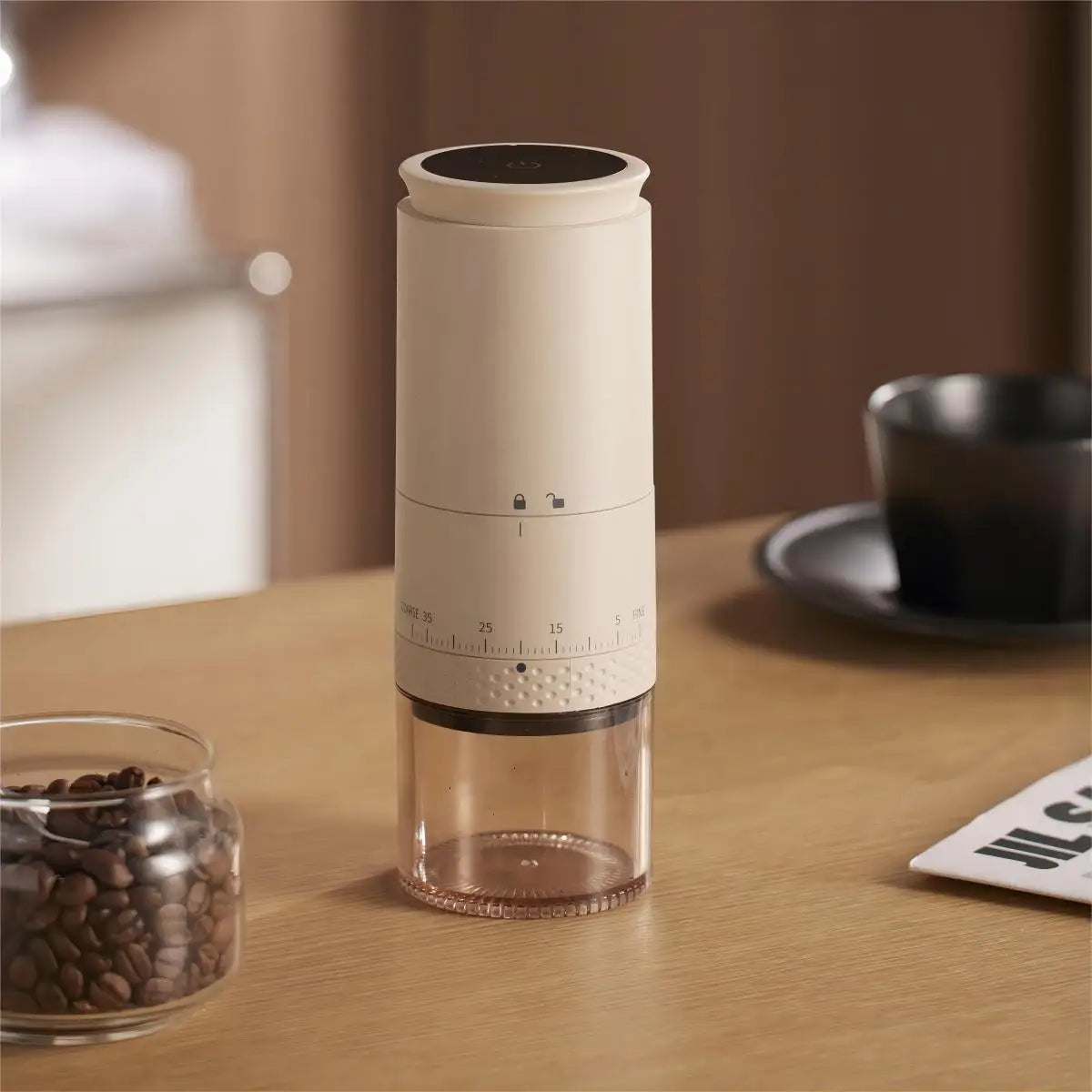 Skorter | 1500mAh Electric Coffee Grinder External Adjustable Type-C Charging Coffee Grinder Bean Grinding Machine Coffee Maker