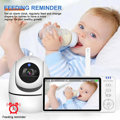Skorter | 5-Inch HD Video Baby Monitor with Camera, PTZ Zoom and Night Vision