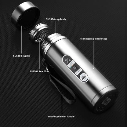Skorter | 800ml-1L Stainless Steel Thermos – Portable Vacuum Flask with LED Temperature Display