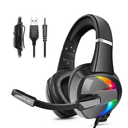 Skorter | RGB Gaming Headset  Noise Canceling Microphone Surround Sound LED Headphones for PS5 PS4 Xbox One PC Laptop Mac Computer PC