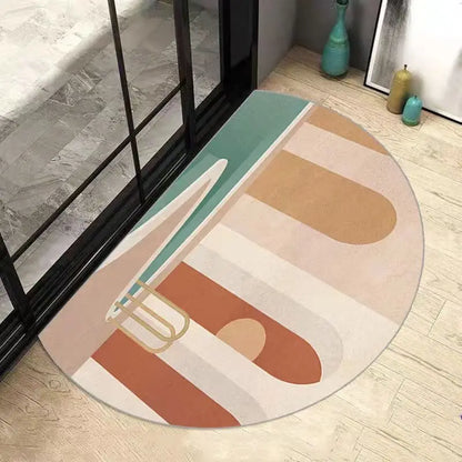 Skorter | AquaSoft Super Absorbent Bath Mat – Non-Slip Half-Round Bathroom Mat for Maximum Comfort