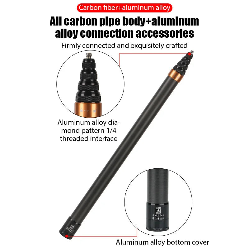 Skorter | 290CM Carbon Fiber Invisible Extended Selfie Stick