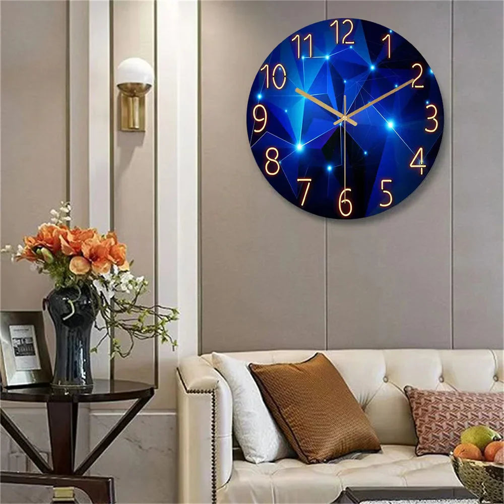 Skorter | Modern Wall Clock - Geometric Glass Design - Stylish And Functional