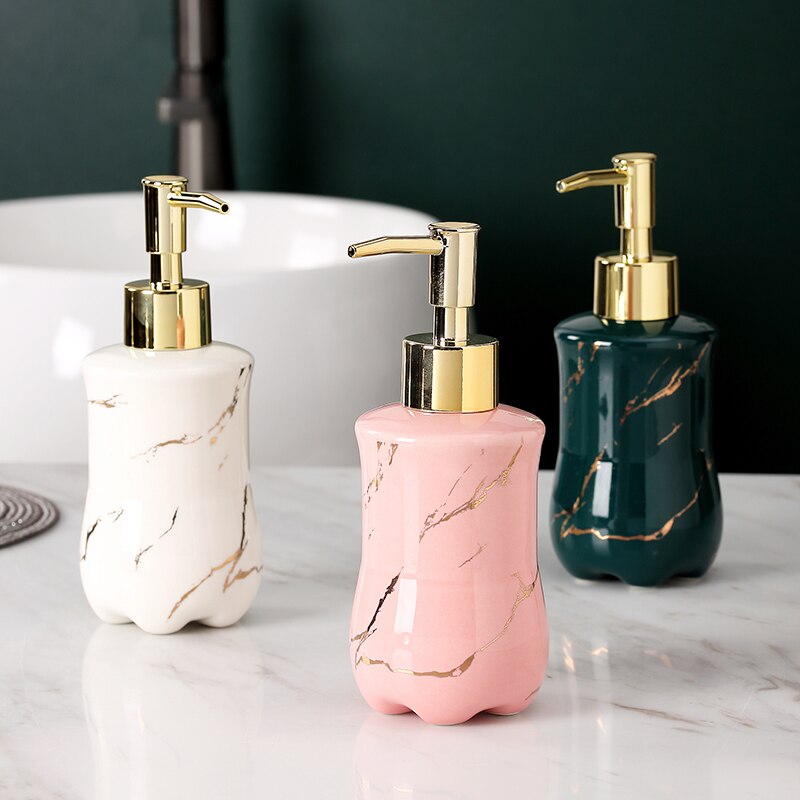 Skorter | Elegant solid marble soap dispenser for the bathroom