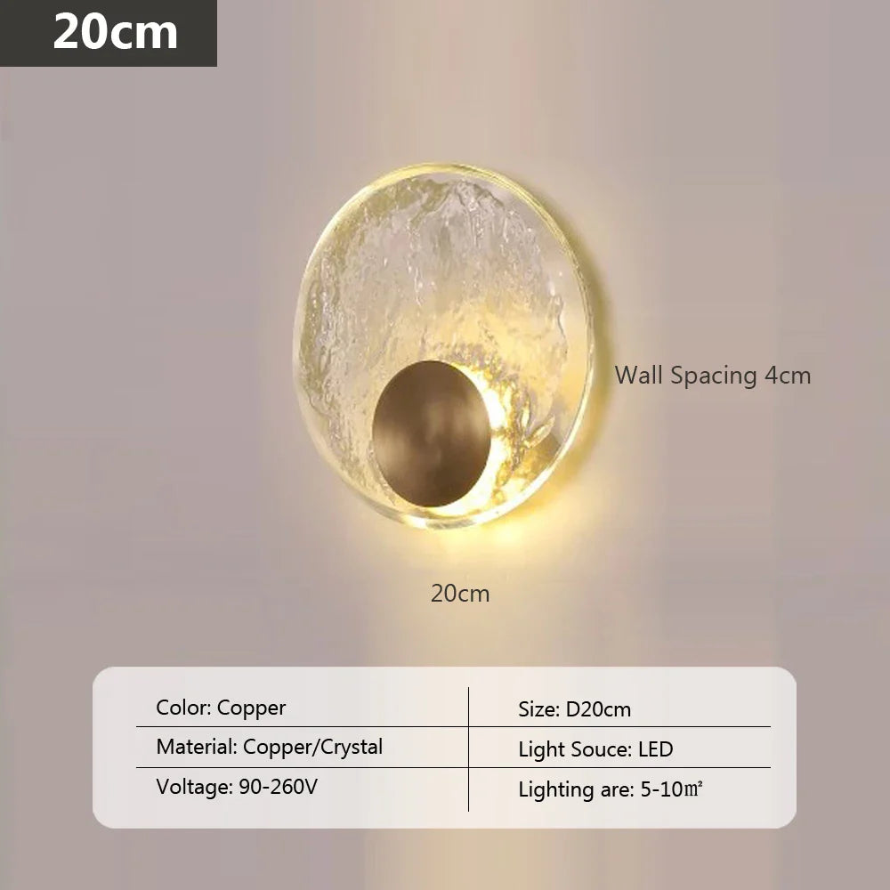 Skorter | CrystalLight - Modern LED Crystal Wall Lamp for Bedroom and Living Room