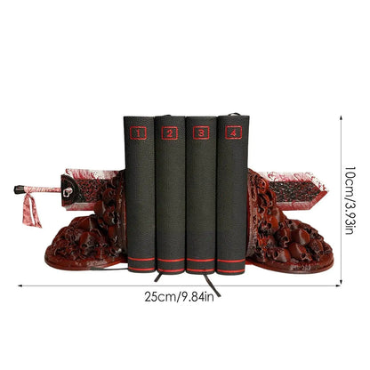 Skorter | Berserk Bookends Furious Bookends Dragon Hunter Resin Craft Study Art Decorative Ornament Home Desk Bookshelf T4z7