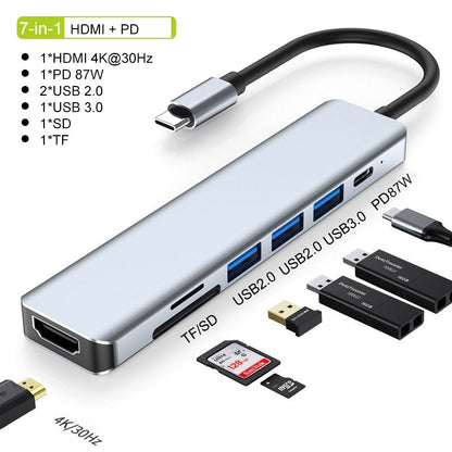 Skorter | Thunderbolt 3 USB-C Hub with HDMI, PD, SD/TF for MacBook Air M1 and iPad Pro