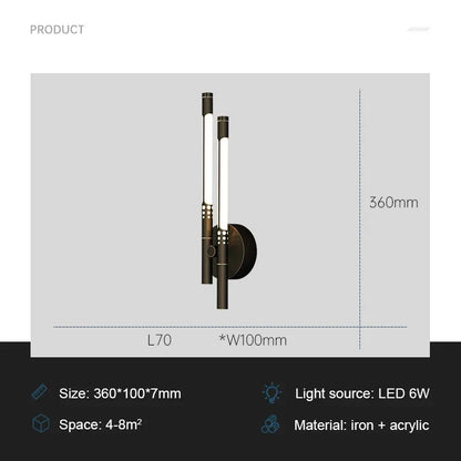 Skorter | ModernLux - LED Wall Lamp Luxe Indoor Lighting Sconces for Living Room and Bedroom