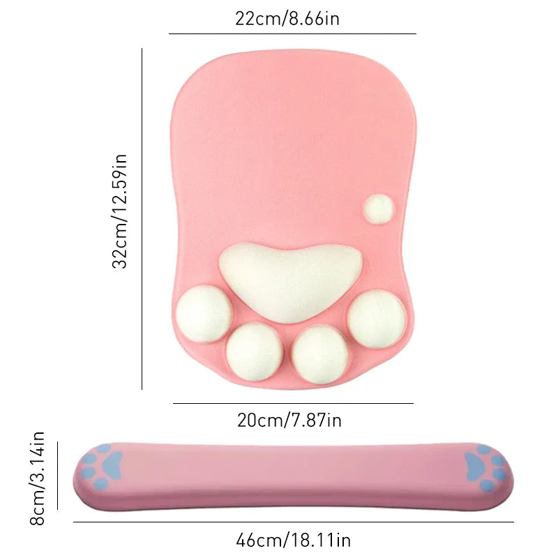 Skorter | Cute 3D Cat Paw Mouse Pad - Soft Silicone Nonslip Mat