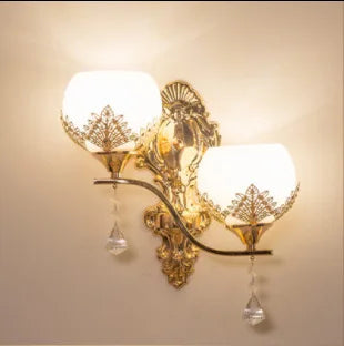 Skorter | CrystalLuxe - LED Wall Lamp Gold Bedroom & Living Room Mood Lighting