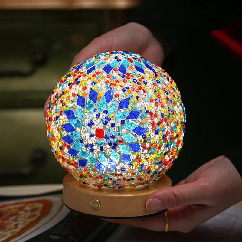 Skorter | BohoGlow - LED Desk Lamp in Bohemian Style – Dimmable, Vintage Appearance