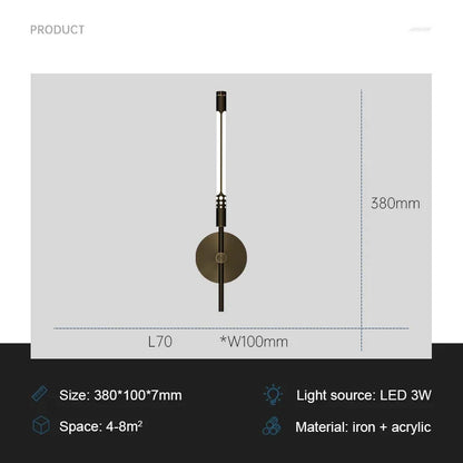 Skorter | ModernLux - LED Wall Lamp Luxe Indoor Lighting Sconces for Living Room and Bedroom