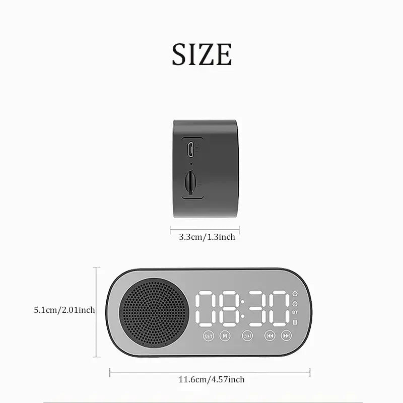 Skorter | Digital Alarm Clock with Bluetooth Speaker & FM Radio