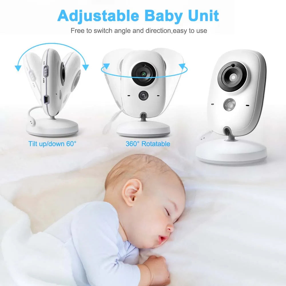 Skorter | 3.5-Inch Video Baby Monitor with Night Vision, Temperature Display and Two-Way Audio