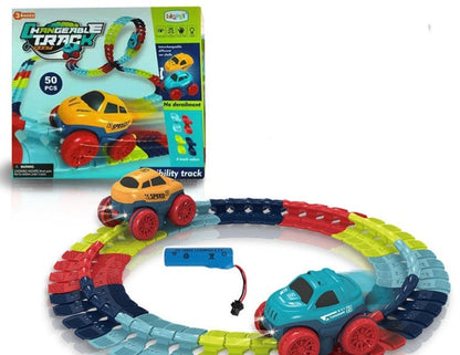 Skorter | FlexiTrack | Flexible Glow-in-the-Dark Racetrack Set for Kids