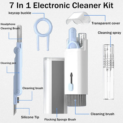 Skorter | 7-in-1 Computer Cleaning Kit - Keyboard Cleaner Earphone Pen, iPhone Tools