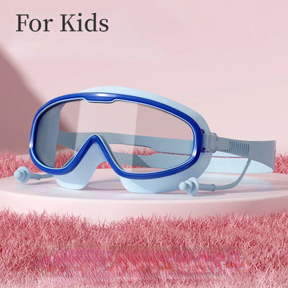 Skorter | High-Quality Large Frame Swimming Goggles - Anti-fog/ Waterproof HD Eyewear for Adults and Kids