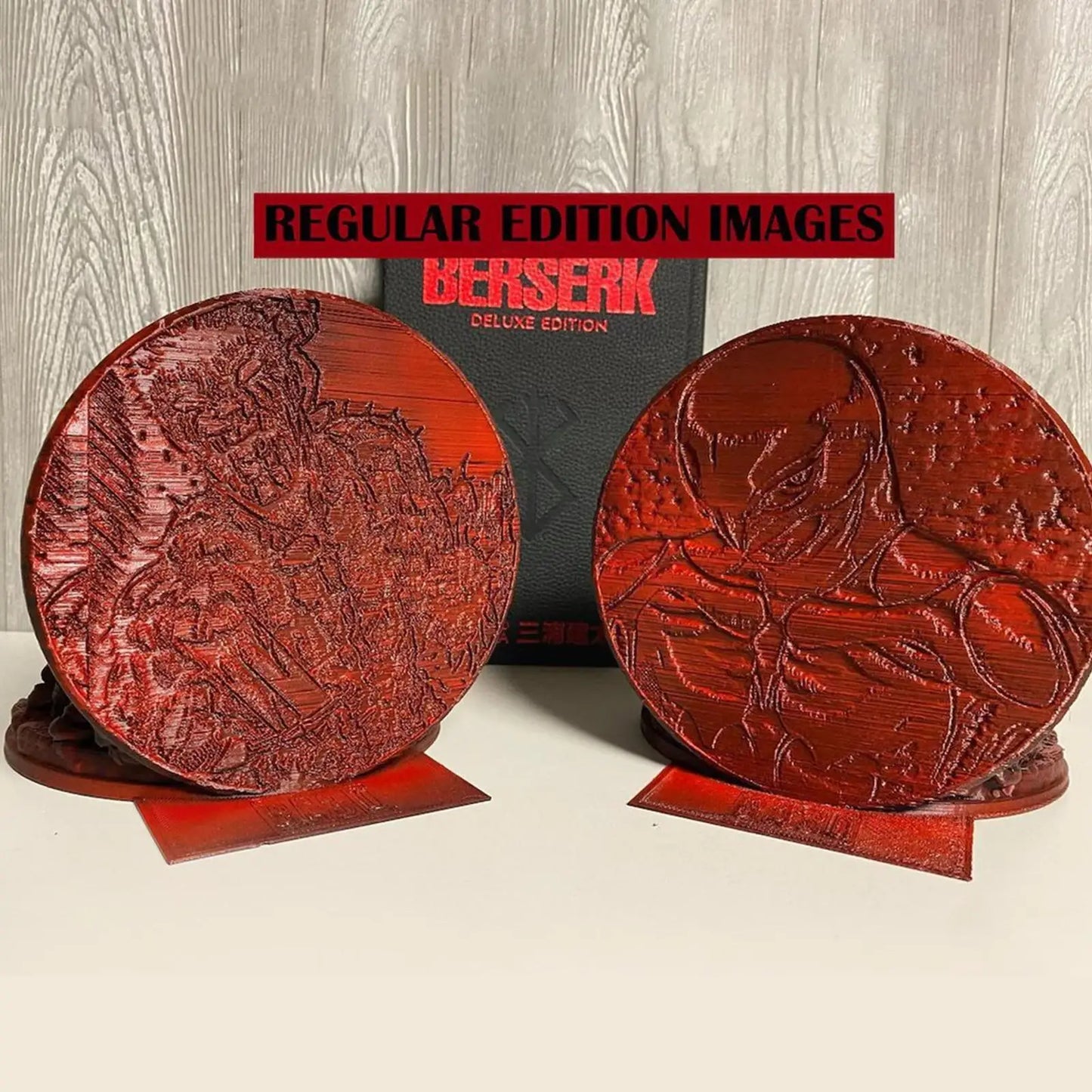 Skorter | Berserk Bookends Furious Bookends Dragon Hunter Resin Craft Study Art Decorative Ornament Home Desk Bookshelf T4z7