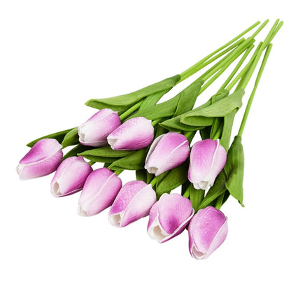 Skorter | Artificial Flower Bouquet with Tulips, Decoration (10 Pieces)