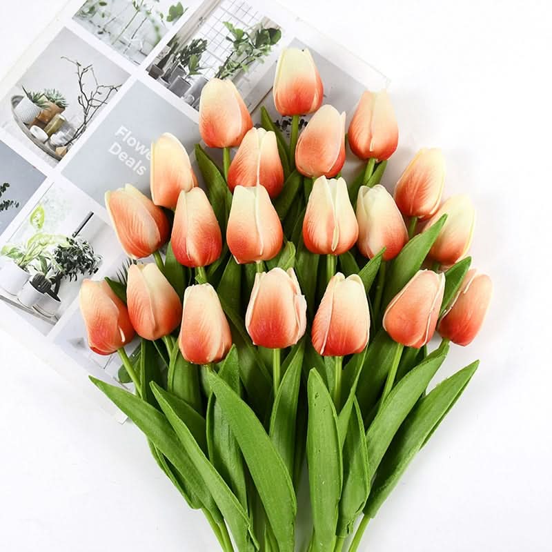 Skorter | Artificial Tulip Bouquet with Realistic Lifelike Flowers