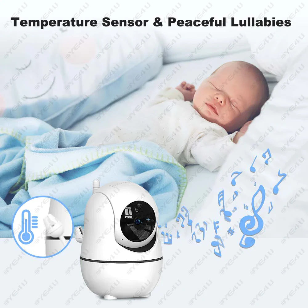 Skorter | 5-Inch HD Video Baby Monitor with Camera, PTZ Zoom and Night Vision