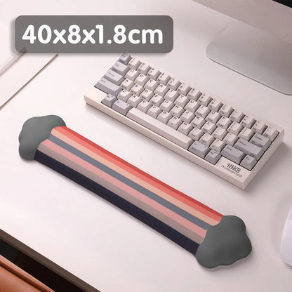 Skorter | Ergonomic Rainbow Mouse Pad with Memory Foam Wrist Rest