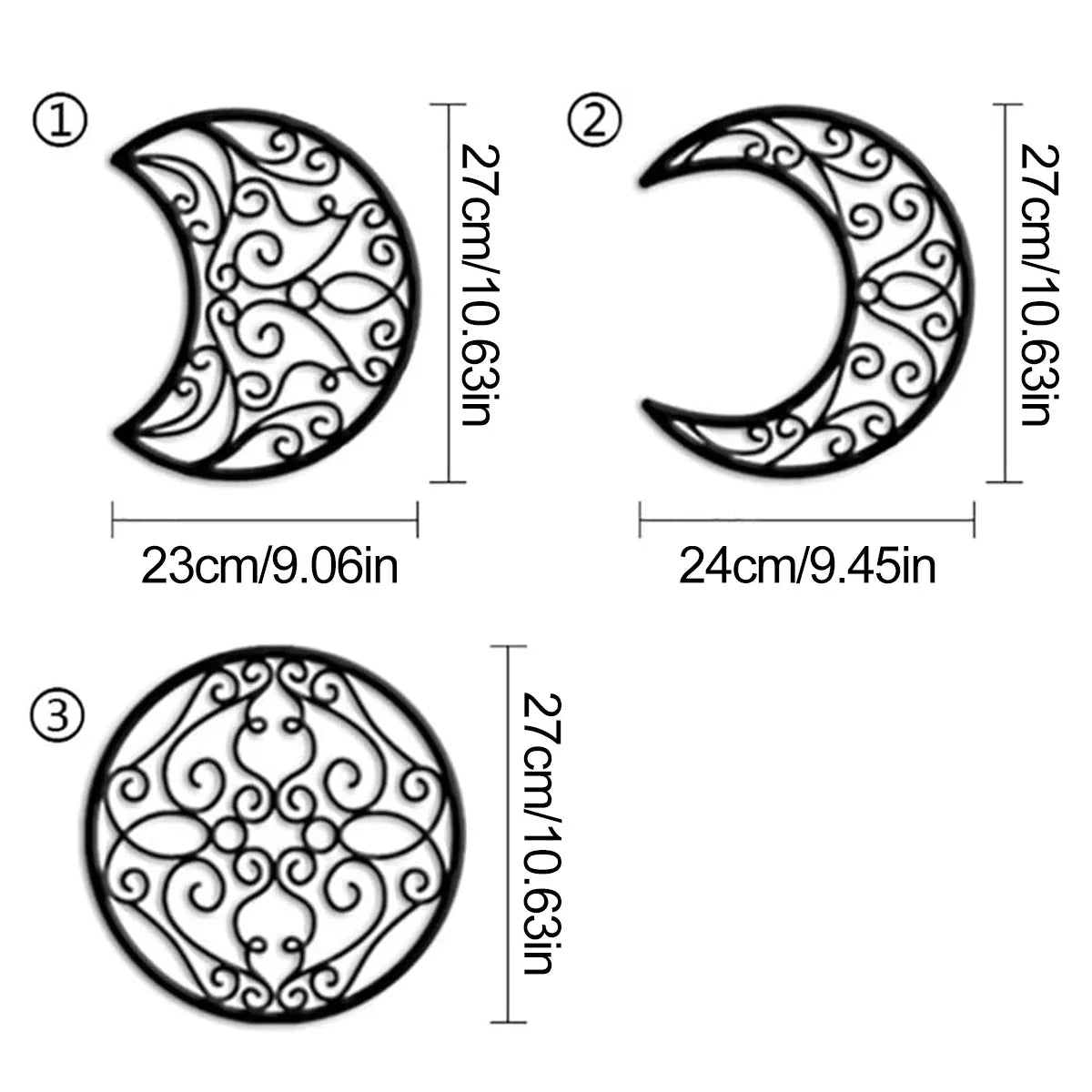 Skorter | Black Moon Phases Wall Hanging