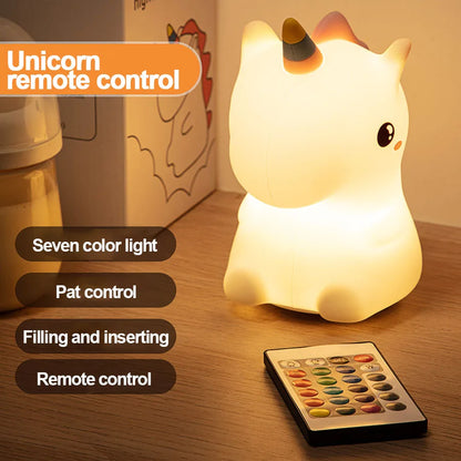 Skorter | Unicorn LED Night Light - USB Rechargeable Silicone Lamp