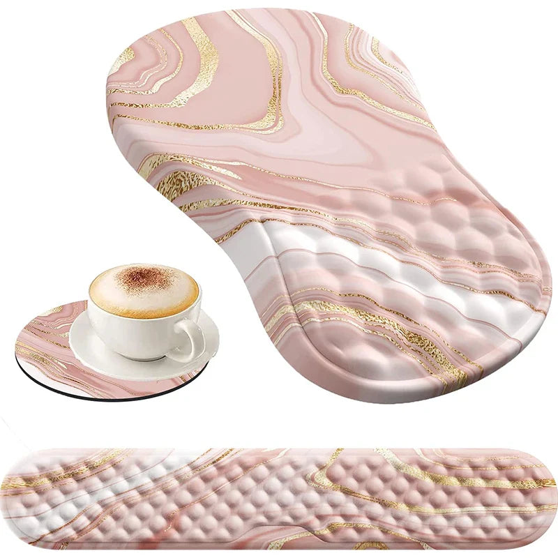 Skorter | Ergonomic Memory Foam Mouse Pad with Wrist Rest - Pain Relief Support