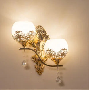 Skorter | CrystalLuxe - LED Wall Lamp Gold Bedroom & Living Room Mood Lighting