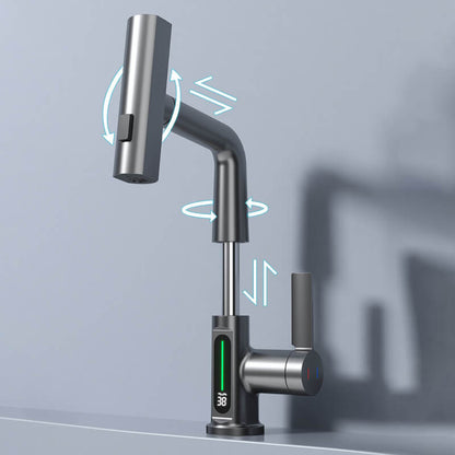 Skorter | WaterMaster Flexible LED Kitchen & Bathroom Faucet – 360° Swivel, Pull-Out Hose & 5 Spray Modes