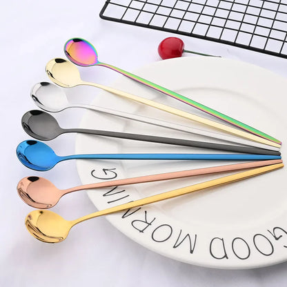Skorter | Golden 6-piece Long Handle Spoon Set