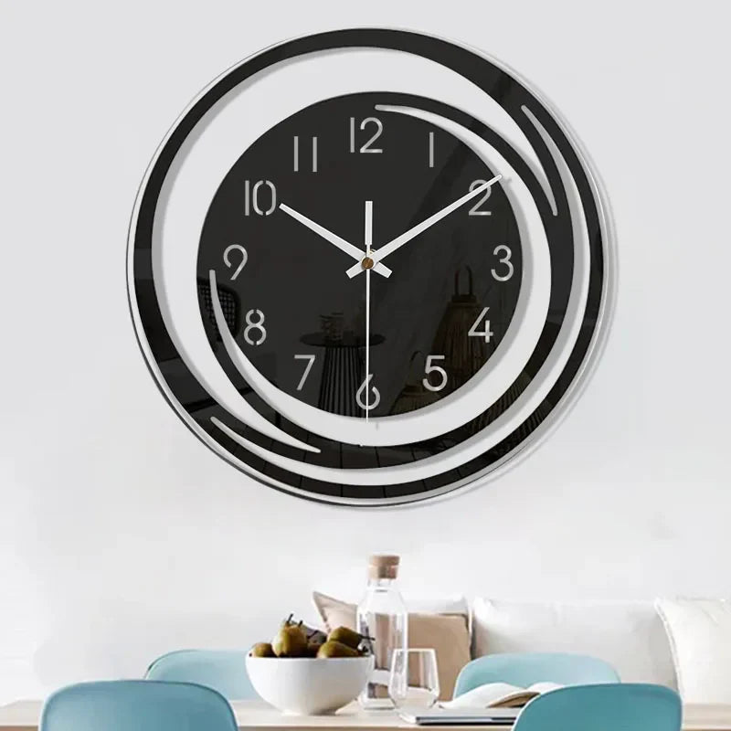 Skorter | Acrylic Wall Clock - Scandinavian Design - Black - Clock