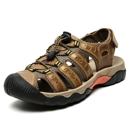 Skorter | Summer Men's Outdoor Sandals Beach Shoes Genuine Leather Trekking Hiking
