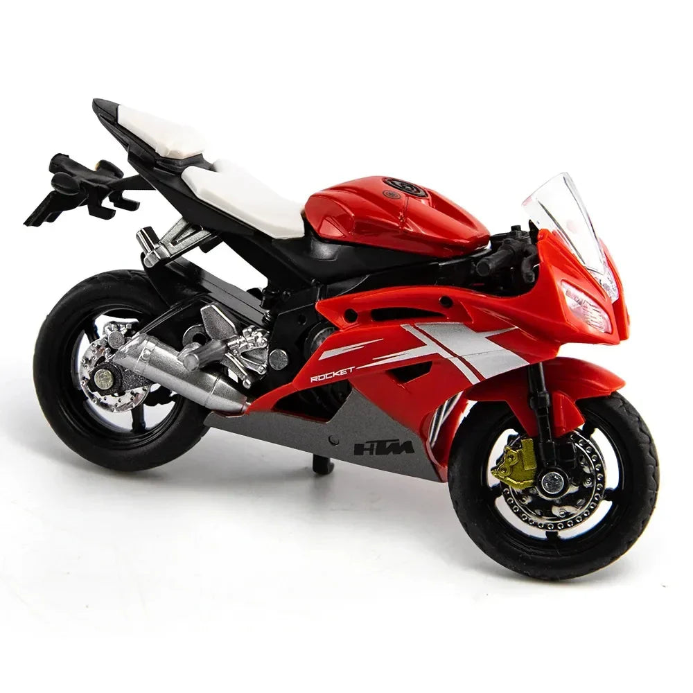 Skorter | 1:18 Scale Yamaha R6 Alloy Roller Sportbike Figures Diecasts Kids Toy Motorcycle Racing Model Replicas Collector's Gift for Boys