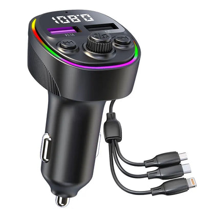 Skorter | Bluetooth 5.0 FM Transmitter Car Kit with Fast Charge Cable