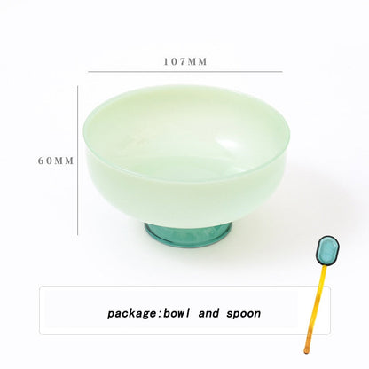 Skorter | Colorful borosilicate dessert bowl with spoon