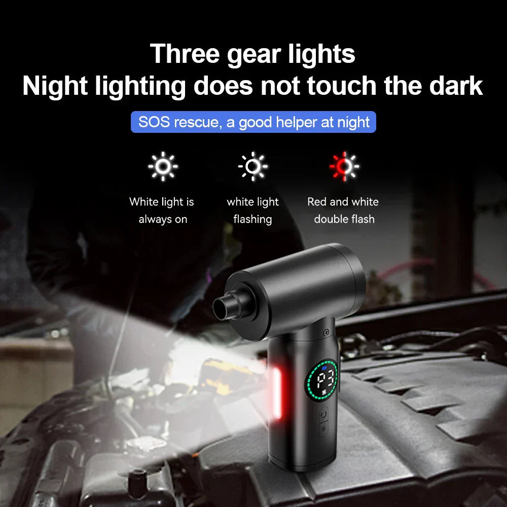 Skorter | 2-in-1 Portable Vacuum Cleaner & Blower | 7500mAh Battery, LED Light & Versatile for Home, Car & Office Cleaning