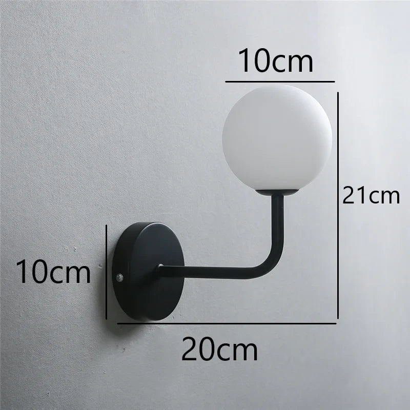 Skorter | NordicLuxe - Glass wall lamp - Modern LED lamp for bedroom and living room